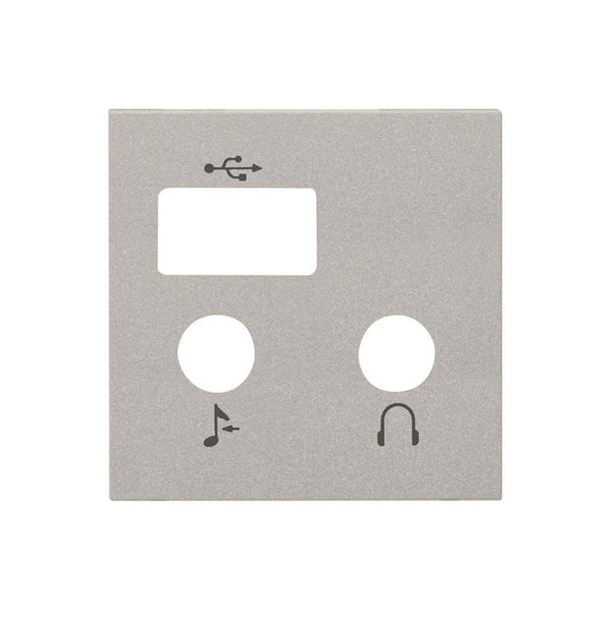 ABB Zenit Cover plate for IO USB Bluetooth module 2M Silver 2CLA226830N1302