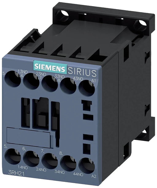 Siemens 3RH21222BF40 10A 110V DC 2NO 2NC SPRING TERMINAL SIRIUS AUXILIARY CONTACTOR