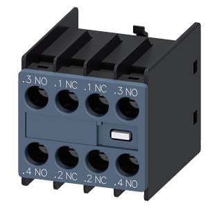 Siemens 3RH29111FA22 AUX.SWT BLOCK FRONT 2NO 2NC F. CONT. RELAY A. MOT CONT. SZ S00 AND S0 SCR. TER.