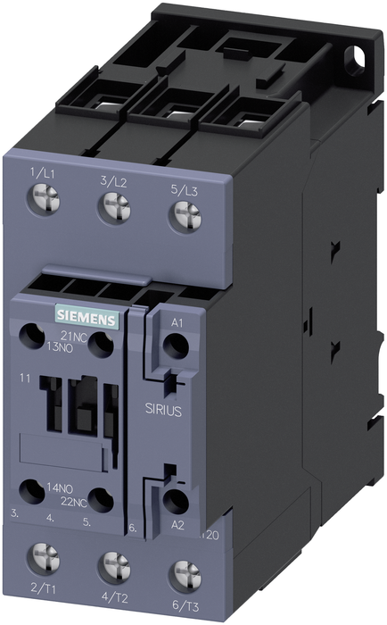Siemens 3RT20381AG20 TP Power Contactor With 1NO 1NC 80A 110Vac