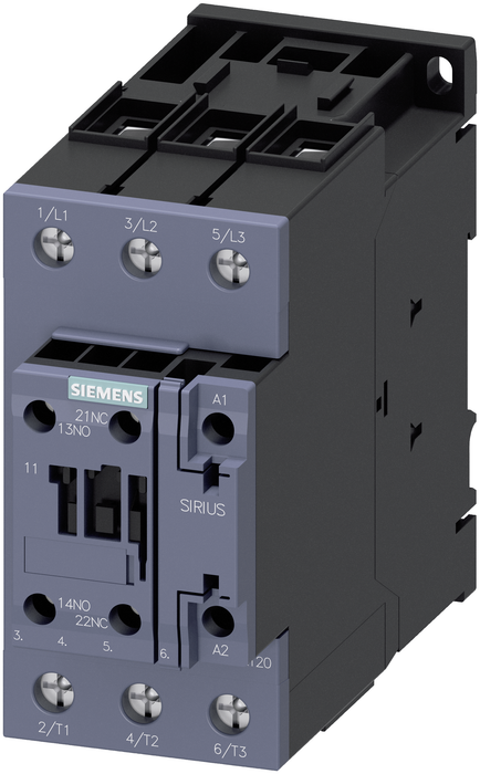 Siemens 3RT20381KB40 80A 37KW 24VDC 1NO 1NC WITH INTEGRATED VARISTOR S2 CONTACTOR RELAY SCREW TERM.