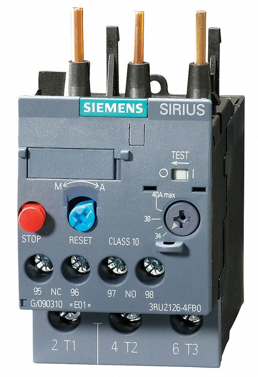Siemens 3RU21261EB0 2.8 4A 1.5KW SIZE S0 C 10 SCRW TER. DIRECT MOUNT TM OL RELAY