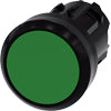 Siemens 3SU10000AB400AA0 Pushbutton 22 mm round plastic green pushbutton flat momentary contact type