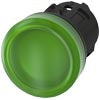 Siemens 3SU10016AA400AA0 Indicator lights 22 mm round plastic green lens smooth