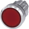 Siemens 3SU10510AB200AA0 ILLUMINATED PUSH BUTTON 22 mm ROUND METAL SHINY RED MOMENTORY CONTACT TYPE