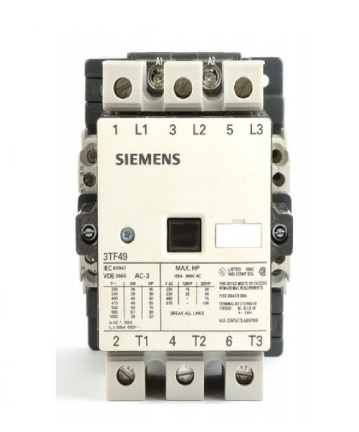 Siemens 3TF4922 OAUO 2NO 2NC SICOP POWER CONTACTORS85 AMPERES