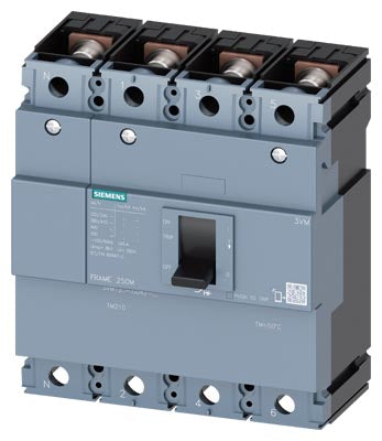 Siemens 3VM12255GD420AA0 250A 4P 55KA FTFM 415VAC 50Hz