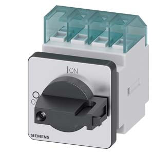 Siemens 3LD20220TK11 16A 7.5KW 3P MAIN & EMERGENCY STOP BLACK SWITCH