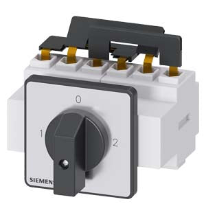 Siemens 3LD21237UK01 25A 9.5KW 3 POLE CHANGEOVER SWITCH WITH SELECTOR SWITCH OPERATING MECHANISM IP65