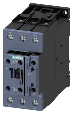 Siemens 50A 22Kw With 1No 1Nc S00 110V Ac Power Contactor Screw Terminal 3RT20361AG20