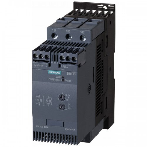 Siemens 30kW 110 230V AC 65A DIGITAL SOFT STARTER 3RW30371BB14