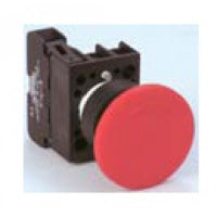 Siemens RED MAINTAINED MUSHROOM ACTUATOR TURN ON RELEASE WITH 1NC CONTACT BLOCK E STOP 3SB58018AM3