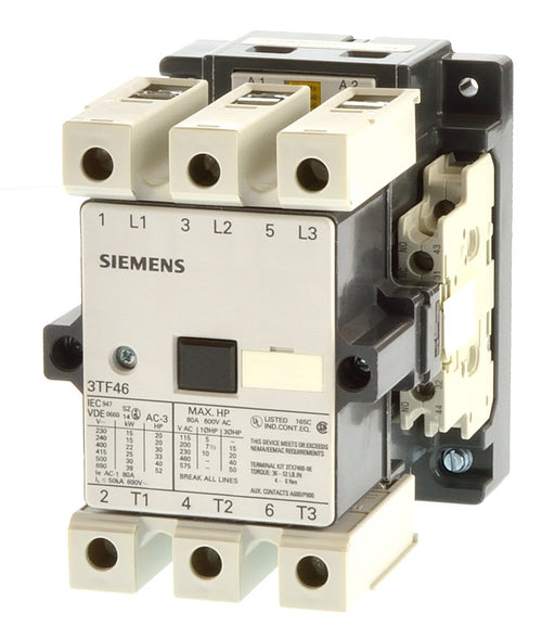 Siemens Sicop 45A 230V 2NO 2NC Triple Pole Contactor, 3TF46020AP0ZA01