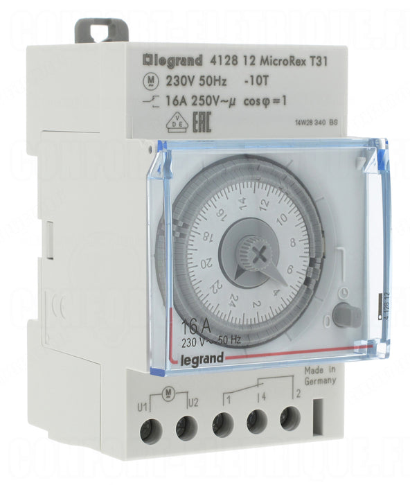 Legrand 412812 MICROREX T31 DAILY TIME SWITCH DX3 TIME SWITCHES