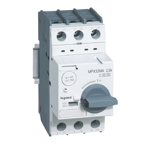 Legrand 417346 0.75 RATED 3PH MOTOR 32.5A MAGNETIC RELEASE OPERATING CURRENT 32mA 3P 415V 1MPX3 MPCB
