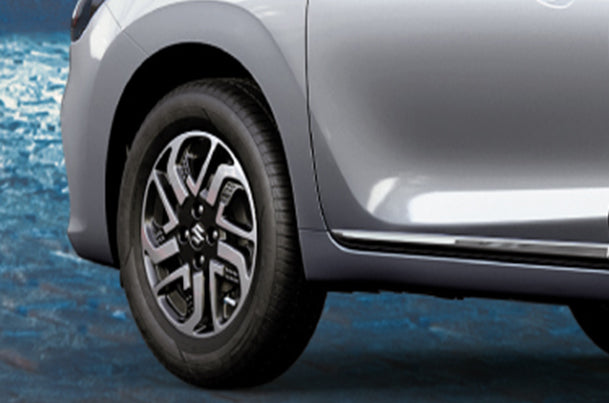 Maruti Suzuki Techno Lines Machined Alloy Wheel | New Baleno (Sigma & Delta Variant) - 43210M55TB0-0CE