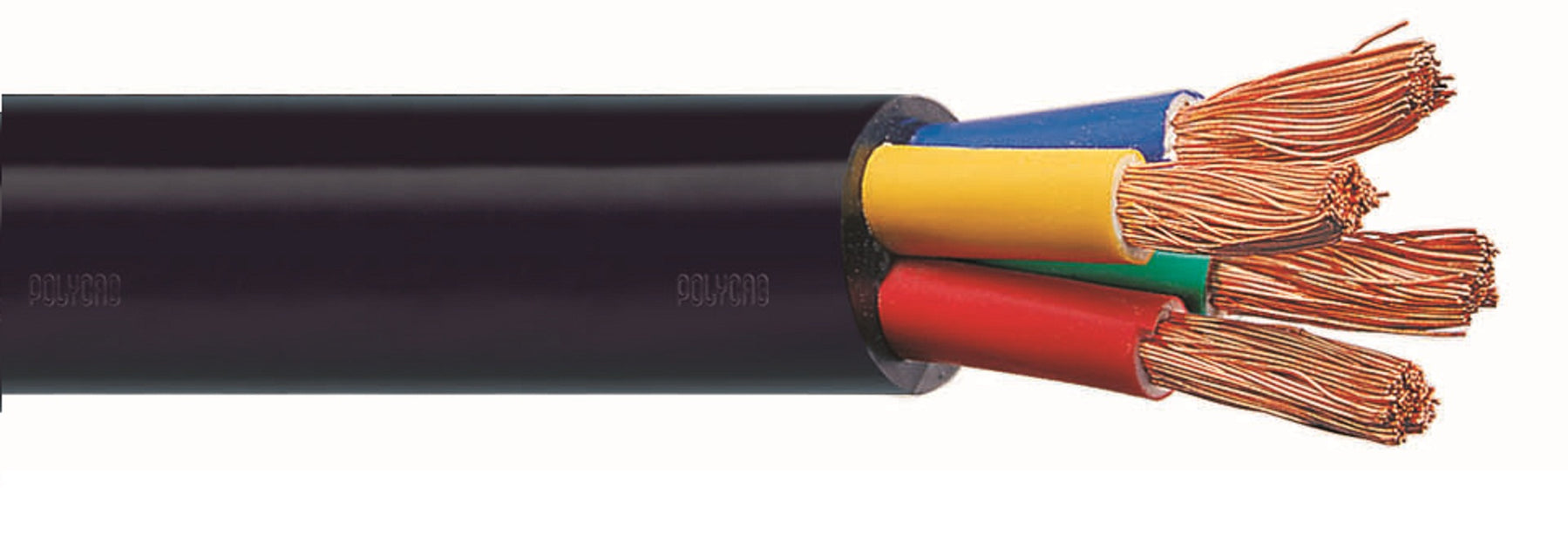 Buy Polycab 50 Sqmm, 4 core Pvc Insulated & Sheathed Copper Flexible Cable  Black (1 Meter) — Vashi Integrated Solutions