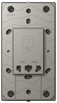 Legrand 572653 Shaver socket 230 V 120 230 V with earth connector