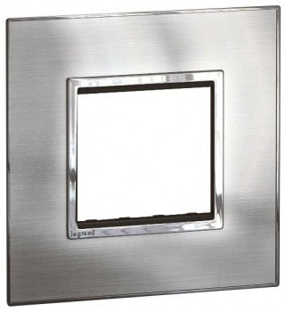 Legrand 575716 2MOD STAINLESS STEEL PLATE