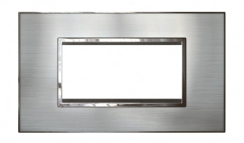 Legrand 575736 4 MOD STAINLESS STEEL PLATE