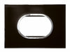 Legrand 575913 3M MIRROR FINISH BLACK ARTEOR ROUND COVER PLATS WITH FRAME