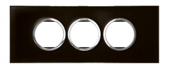 Legrand 575933 6M MIRROR FINISH BLACK ARTEOR ROUND COVER PLATS WITH FRAME