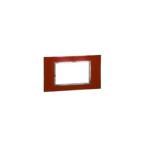Legrand 576386 6M MIRROR FINISH RED ARTEOR SQUARE COVER PLATS WITH FRAME