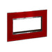 Legrand 576406 8M MIRROR FINISH RED ARTEOR SQUARECOVER PLATS WITH FRAME