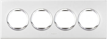 Legrand 576580 ARTEOR WHITE COVER PLATE WITH FRAME 8 MODULE