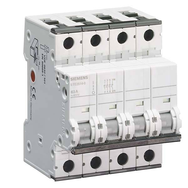 Siemens 5SL64057RC Miniature Circuit Breaker (MCB) 4 Pole C Curve Type 0.5 A