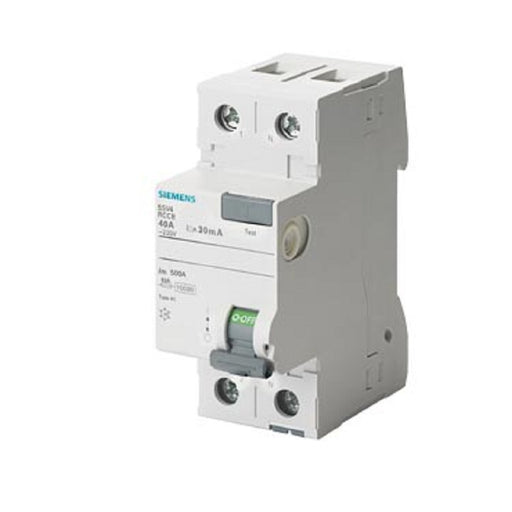 Siemens 5SV46160RC 63A 300mA 2P 2MW TYPE AC RESIDUAL CURRENT CIRCUIT BREAKER