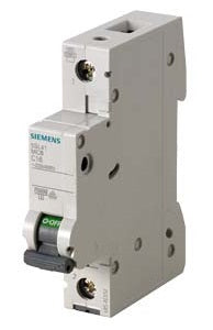 Siemens 5SL41057RC Miniature Circuit Breaker (MCB) 1 Pole C Curve Type 0.5 A