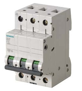 Siemens 5SL63506RC 50A 3P 3MW 7.5kA TYPE:"B" AC:240415V 50 60Hz MCB