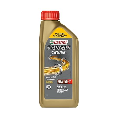 Castrol Power1 CRUISE 20W-50 4T Synthetic Engine Oil for Bikes (1 Ltr)