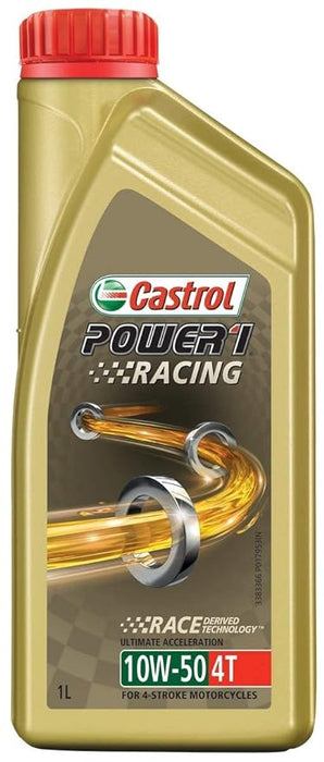 Castrol Power1 Racing 4T 10W-50 Petrol Engine Oil for Bikes (1 Ltr)