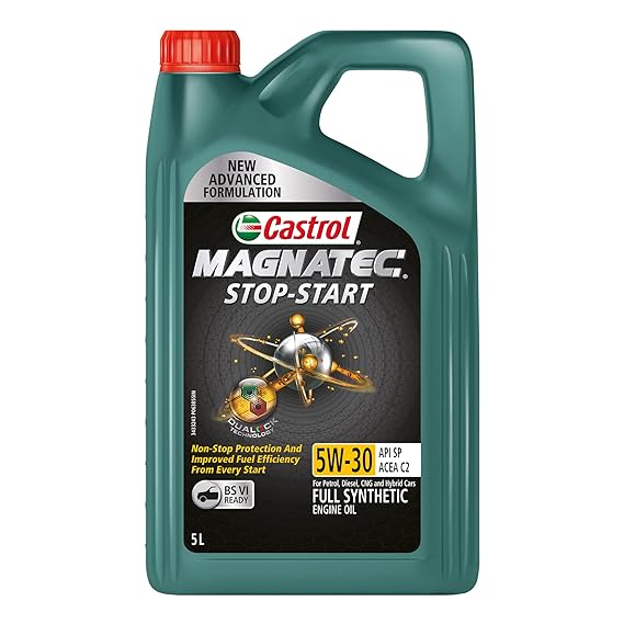 Castrol MAGNATEC STOP-START 5W-30 Full Synthetic Engine Oil for Petrol, Diesel and CNG Cars (5 Ltr)