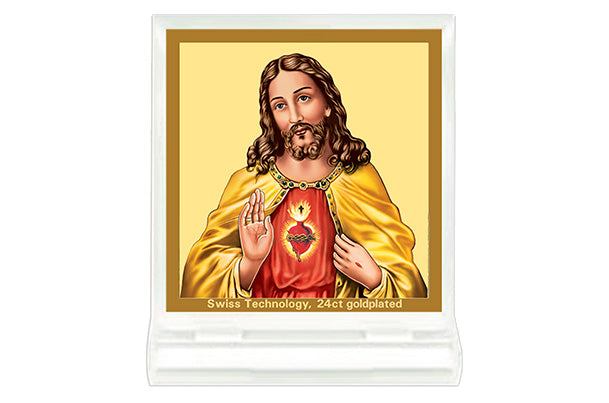 Maruti Suzuki Dashboard Frame Jesus Acrylic 24k Gold Plated - 99000M99576-JES