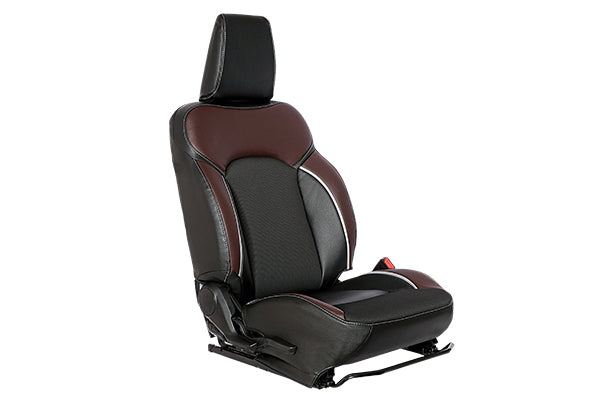 Maruti Suzuki Seat Cover Luxe Brown Highlight Fabric Finish | Grand Vitara (Sigma, Delta Variant) - 990J0M76TB6-010