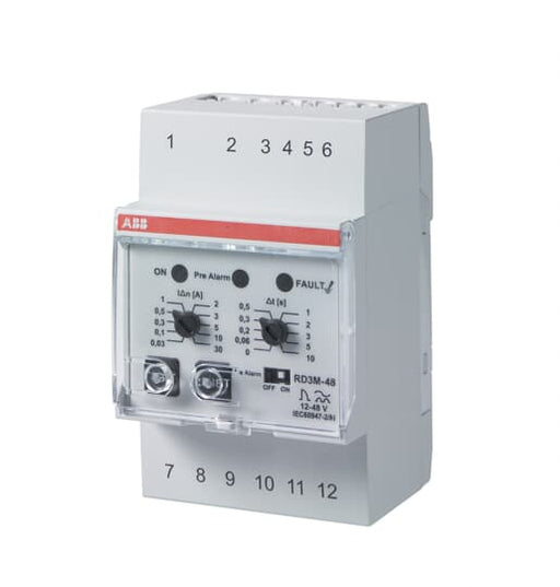 ABB MDRC 2CSJ202001R0001 RD3M 48 12 48 a.c.d.c. RD3 residual current relays (DIN rail mountable)