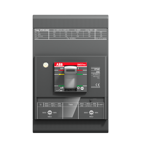 ABB MCCB Tmax XT and accessories XT4N 250 TMA 250 1250 2500 3p FF ULCSA