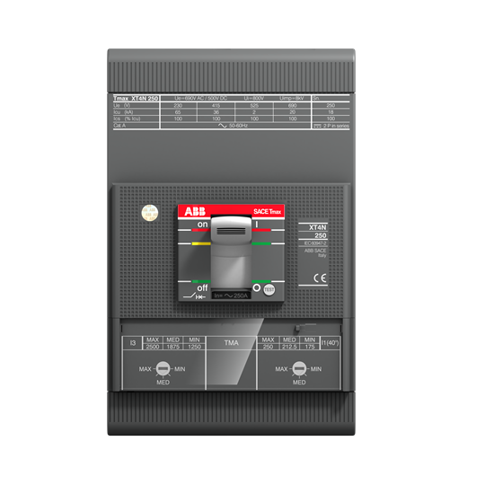 ABB MCCB Tmax XT and accessories XT4N 250 TMA 250 1250 2500 3p FF ULCSA