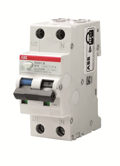 ABB RCBO DS201 M C6 AC30 Residual Current Circuit Breaker with Overcurrent Protection