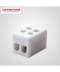 Connectwell CB63H 6 3 POLE WITH MOUNT HOLE CERAMIC TB (Pack Of 50 Qty)