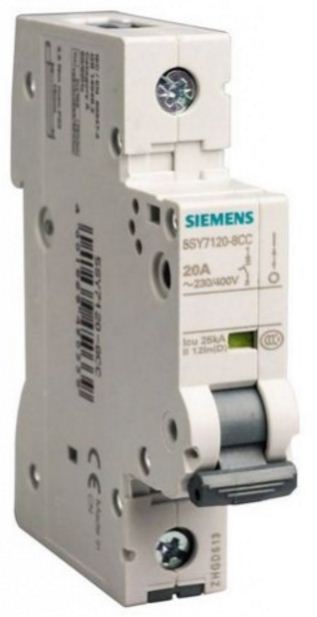 Siemens 5SP41918RC*** 100A 1 POLE 1.5MW10KA D CHARACTERISTICS MCB