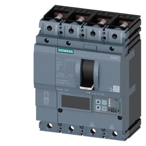 Siemens 3VA20635JQ420AA0 CKT BRKR IEC FRAME 100 BREAK. CAPACITY CLASS M ICU 55KA 4P ETU560 LSIG