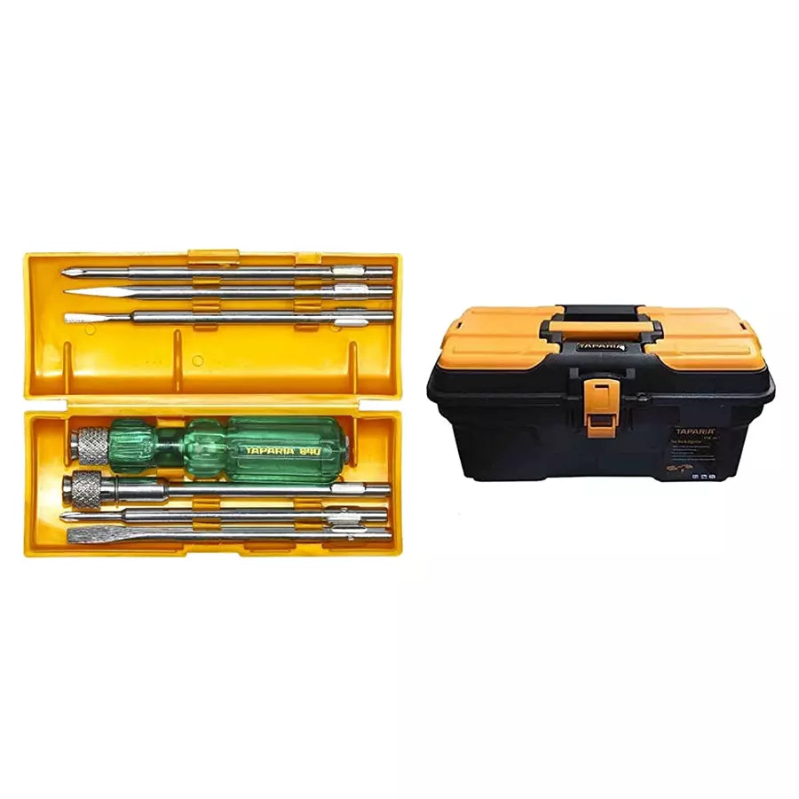 Taparia Screw Driver Set with Bulb 840 Neon, Silver & Green — Vashi