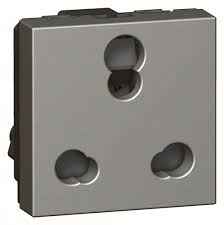 Legrand 573710 1232 16A3 pin2P E Indian 3 module Socket with switch
