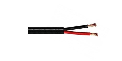 Finolex 1 SQMM X 2 CORE PVC INSULATED & SHEATHED COPPER FLEXIBLE CABLE BLACK (100 Meters)