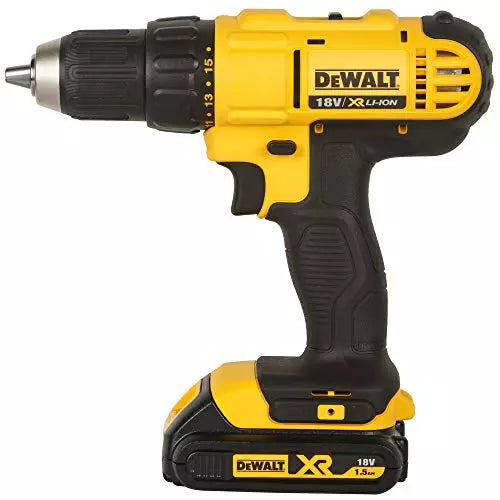 Dewalt Black and Yellow Compact Drill Driver 1.5 Ah (With Battery Pack), DCD771S2-IN
