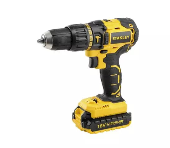 Stanley 13 mm Li-ion Cordless Hammer Drill Kit with Brushless Motor (With Battery), SBH201D2K-B1